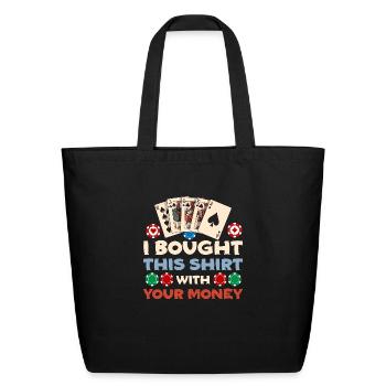 Poker Casino Card Game Poker Player - Eco-Friendly Cotton Tote - black - Front