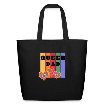 Queer Dad - Eco-Friendly Cotton Tote - black - Front