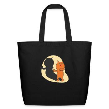 CAT ON STAGE - Eco-Friendly Cotton Tote - black - Front
