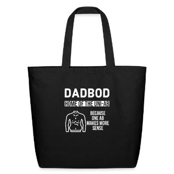 Dad Bod Home Of The Uni Ab - Eco-Friendly Cotton Tote - black - Front