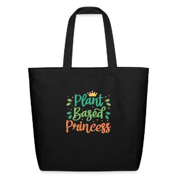 PLANT LOVE - Eco-Friendly Cotton Tote - black - Front