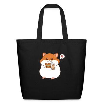 Hungry Hamster - Eco-Friendly Cotton Tote - black - Front