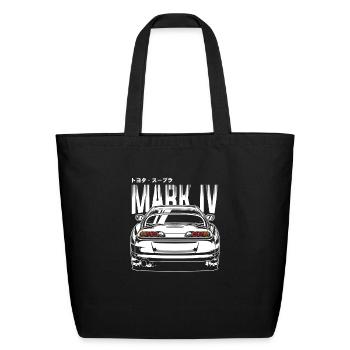 Toyota Supra Mk4abcdabcdabcdwhite Print - Eco-Friendly Cotton Tote - black - Front