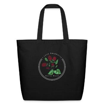 I Love Raspberry Berry Much - Eco-Friendly Cotton Tote - black - Front