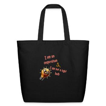 Je suis une source d’inspiration - Sac fourre-tout en coton naturel - noir - Devant