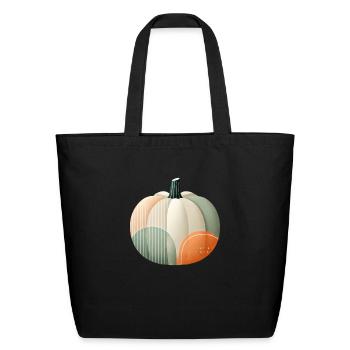 pumpkin - Eco-Friendly Cotton Tote - black - Front