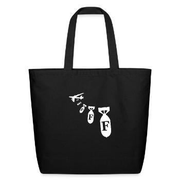 Droppin F Bombs - Eco-Friendly Cotton Tote - black - Front