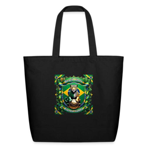 Brazil Jaguar Glory T-Shirt, Flag Pride Badge Gift - Eco-Friendly Cotton Tote
