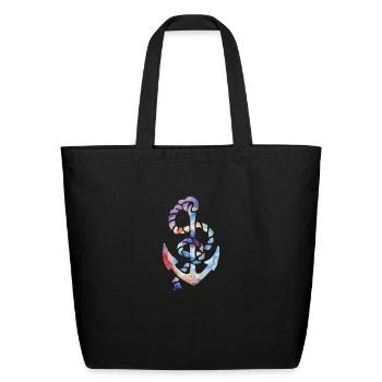 Anchor Boat Anchor Anchor Rope Colorful Gift - Eco-Friendly Cotton Tote - black - Front