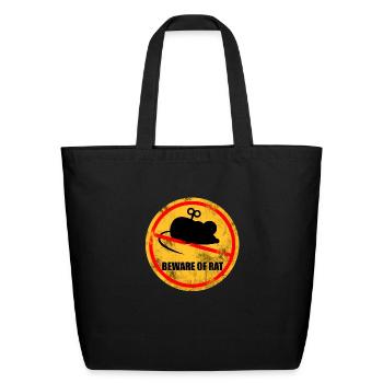 Rat - Eco-Friendly Cotton Tote - black - Front