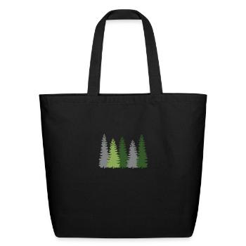 Pine Tree - Eco-Friendly Cotton Tote - black - Front