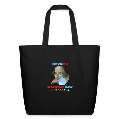 Remove Shakespeare Mask- Front & Back dark fabric - Eco-Friendly Cotton Tote