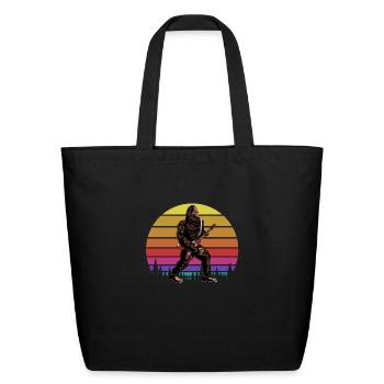 Yeti musician - Eco-Friendly Cotton Tote - black - Front