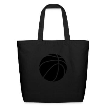 Ball Basketbal - Eco-Friendly Cotton Tote - black - Front
