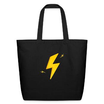 Cute lightning bolt - Eco-Friendly Cotton Tote - black - Front