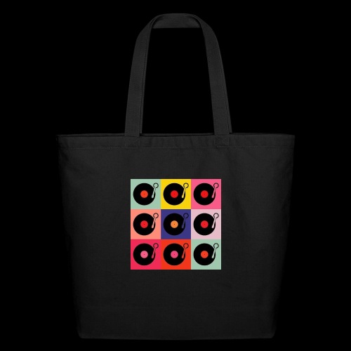 Records in the Fashion of Warhol - Eco-Friendly Cotton Tote