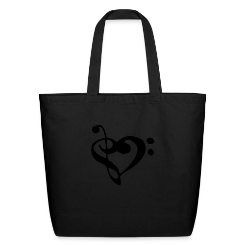 musical note with heart - Eco-Friendly Cotton Tote
