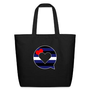 speech bubble - leather fetish gay pride LGBTIQ - Eco-Friendly Cotton Tote - black - Front