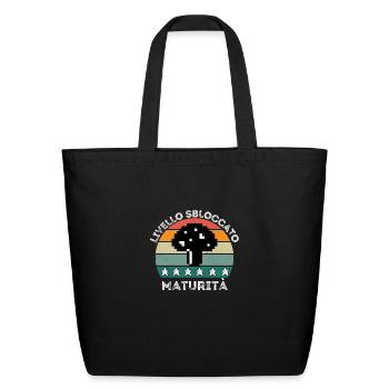 Regalo Gamer Divertente Livello Diploma Maturità - Eco-Friendly Cotton Tote - black - Front