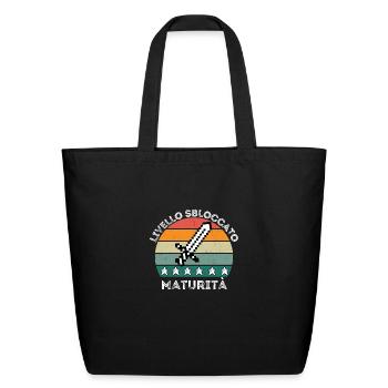 Regalo Gamer Divertente Livello Diploma Maturità - Eco-Friendly Cotton Tote - black - Front