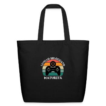Regalo Gamer Divertente Livello Diploma Maturità - Eco-Friendly Cotton Tote - black - Front