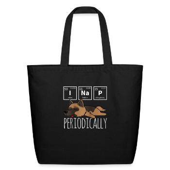 Science I NAP Periodic Table Meme Meh German Sheph - Eco-Friendly Cotton Tote - black - Front