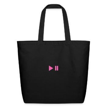 music - Eco-Friendly Cotton Tote - black - Front