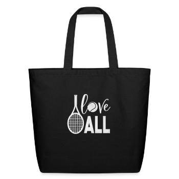 Love Ball FUNNY - Eco-Friendly Cotton Tote - black - Front