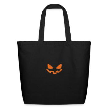 orange Creepy Halloween Occasion - Eco-Friendly Cotton Tote - black - Front