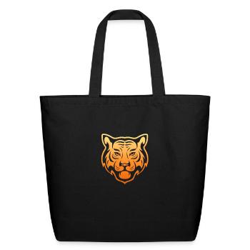 40 tiger - Eco-Friendly Cotton Tote - black - Front
