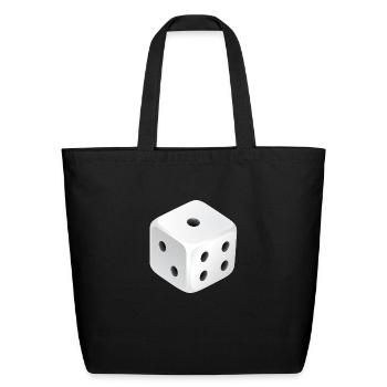 Game cube - Eco-Friendly Cotton Tote - black - Front