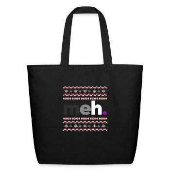 Christmas meh Ace. Asexual Pride. - Eco-Friendly Cotton Tote - black - Front