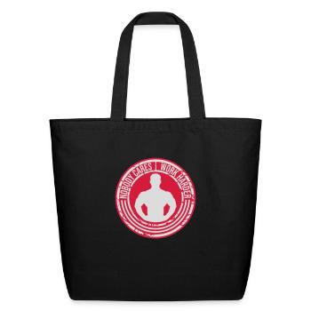 nobody cares work harder - Eco-Friendly Cotton Tote - black - Front