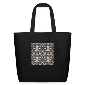 Ornament pattern - Eco-Friendly Cotton Tote - black - Front