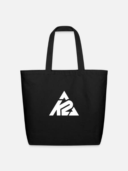 k2 ski snowboarding logo - Eco-Friendly Cotton Tote - black