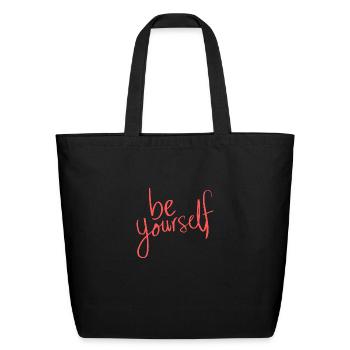 Be yourself - Eco-Friendly Cotton Tote - black - Front