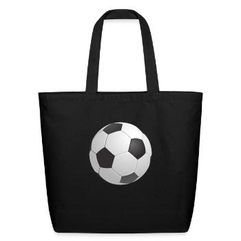Sports ball - Eco-Friendly Cotton Tote - black - Front