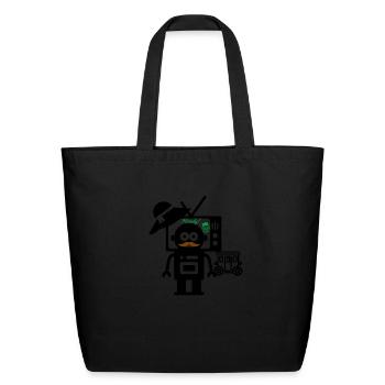 Strange Visitor(black) - Eco-Friendly Cotton Tote - black - Front