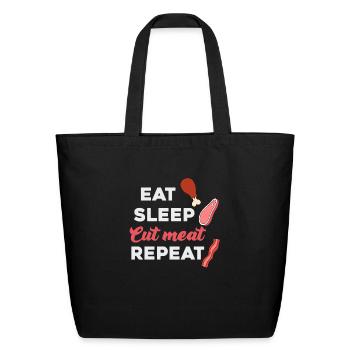 Cut Meat Butcher - Eco-Friendly Cotton Tote - black - Front