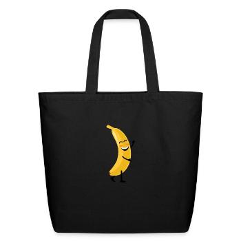 Banana - Eco-Friendly Cotton Tote - black - Front