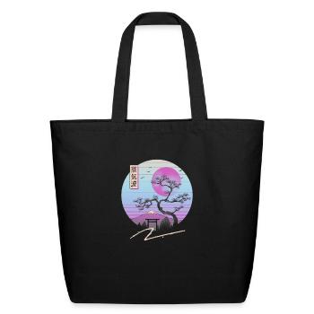 Zen Chillwave - Eco-Friendly Cotton Tote - black - Front