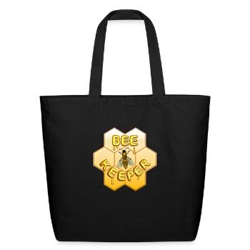 Bee Keeper - Eco-Friendly Cotton Tote - black - Front