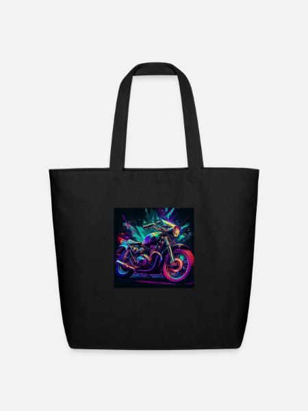 motorbike - Eco-Friendly Cotton Tote - black