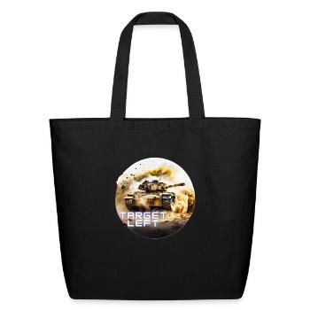Target Left! - Eco-Friendly Cotton Tote - black - Front