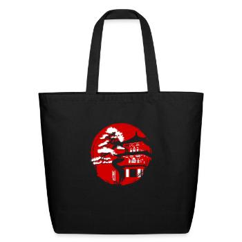 Bonsai Temple - Eco-Friendly Cotton Tote - black - Front