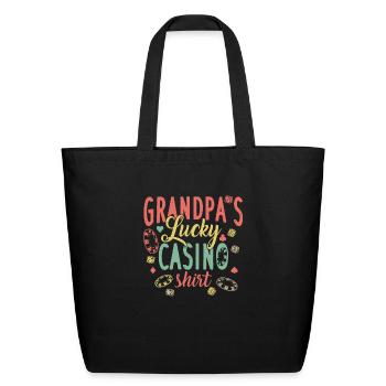 Casino Funny Poker Gambling - Eco-Friendly Cotton Tote - black - Front
