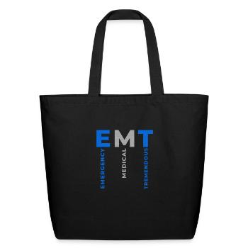EMT Paramedic - Eco-Friendly Cotton Tote - black - Front