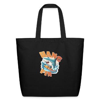 Hang Fin, Shark Shredder - Eco-Friendly Cotton Tote - black - Front