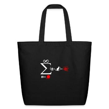 Funny Cat Mathematics - Eco-Friendly Cotton Tote - black - Front