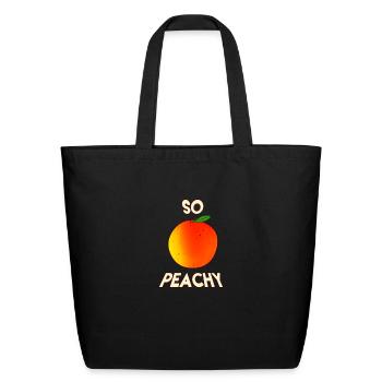 So Peachy - Eco-Friendly Cotton Tote - black - Front